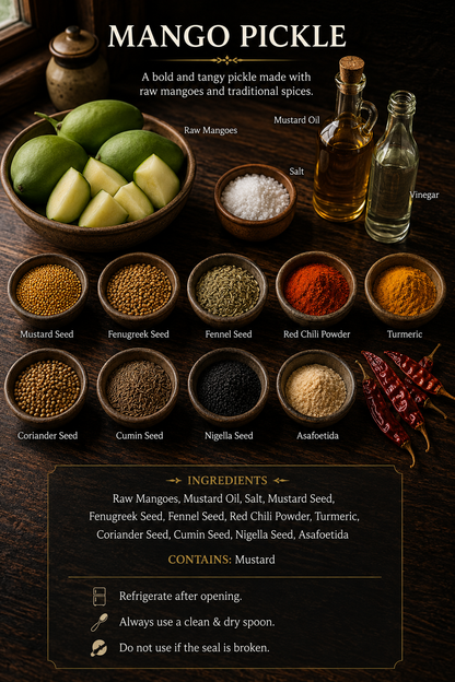 Gourmet Indian mango achar with authentic spice blend
