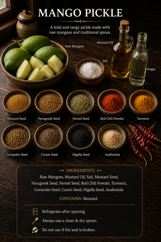 Gourmet Indian mango achar with authentic spice blend
