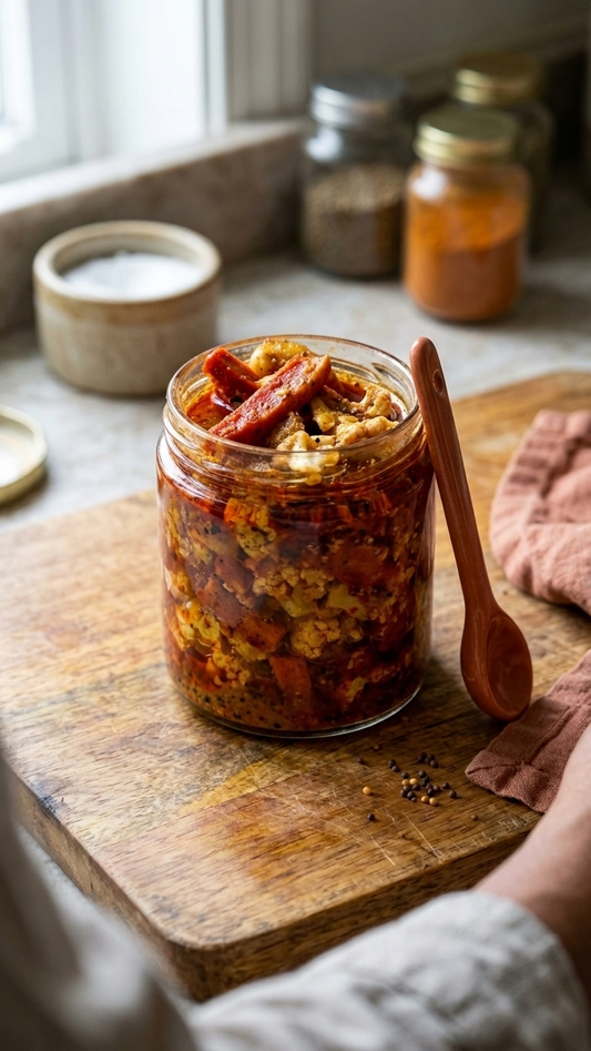 Carrot, Cauliflower & Turnip Pickle — Just how my mom used to make.